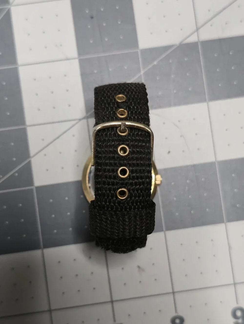 Micheal Jordan Wilson Gold-Tone Case Wristwatch with Black Strap 1990s